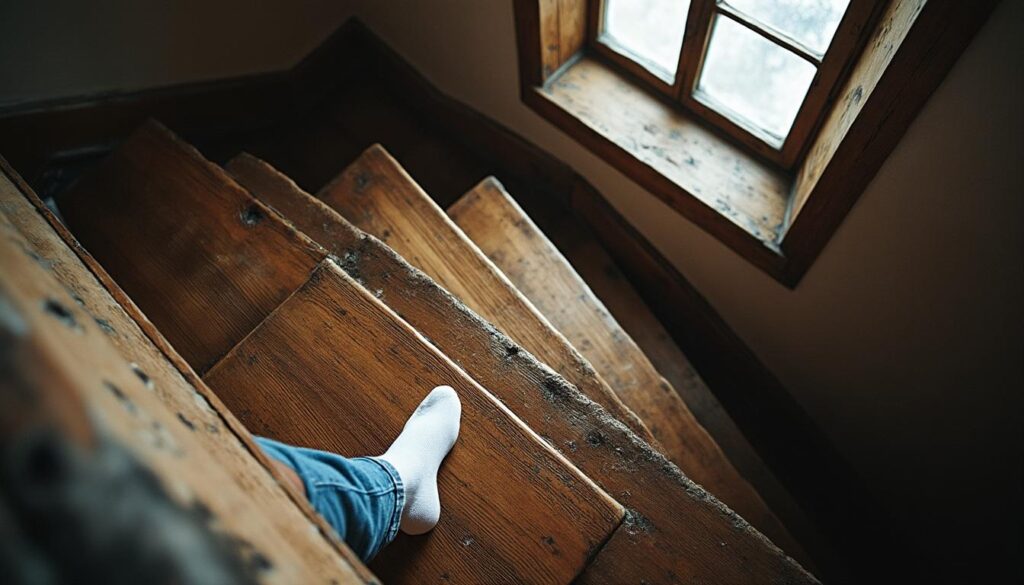 Éviter une chute sur escalier en bois glissant : solutions pratiques