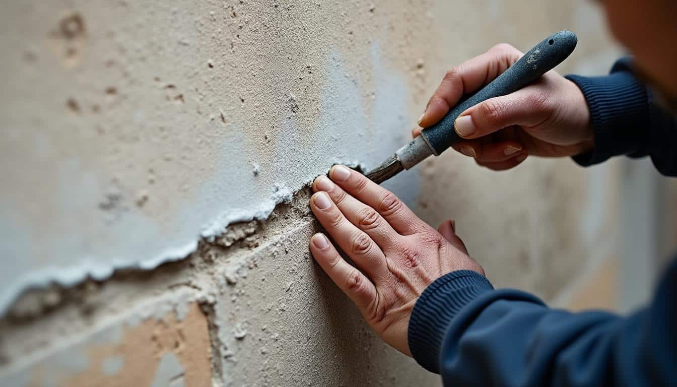 Colmater correctement une fissure sur une façade extérieure avec du mastic