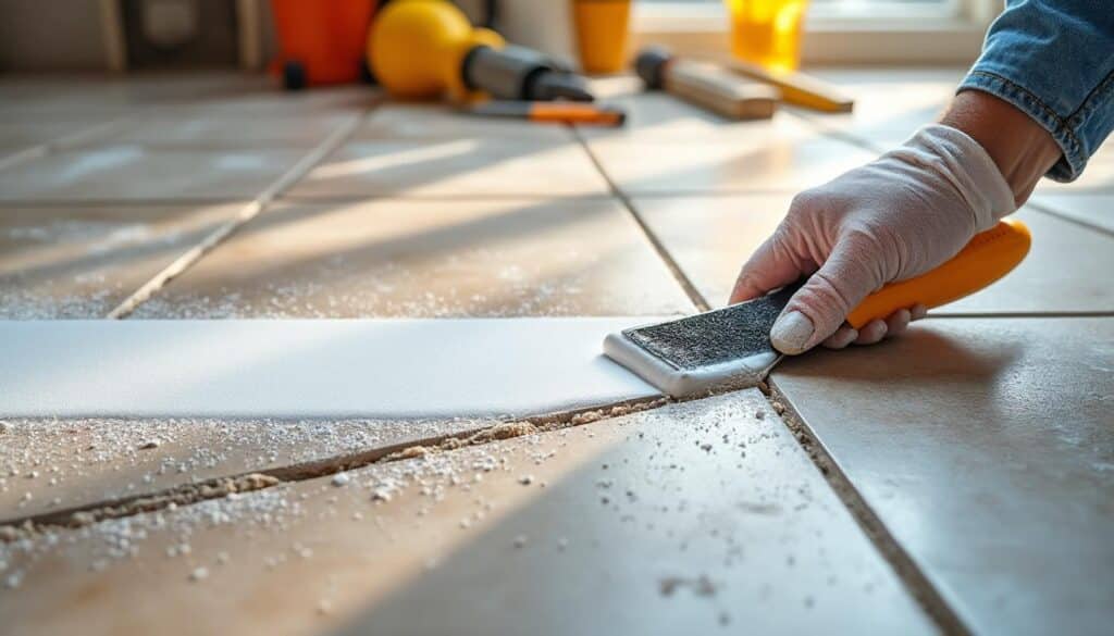 Tous les conseils pour refaire les joints de sol carrelé avec du mastic