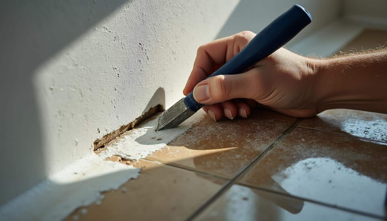 Techniques efficaces pour reboucher un plafond en plâtre à l'aide de mastic fissure