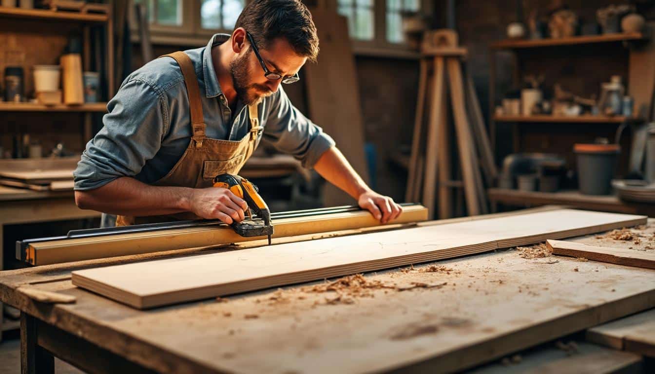 Illustration: Pourquoi opter pour une scie circulaire équipée d’un rail : les avantages essentiels