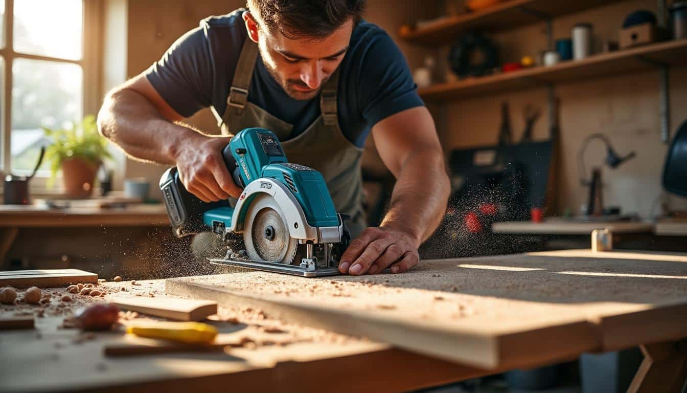 Illustration: Pourquoi choisir une scie plongeante Makita 18V pour vos travaux de précision ?