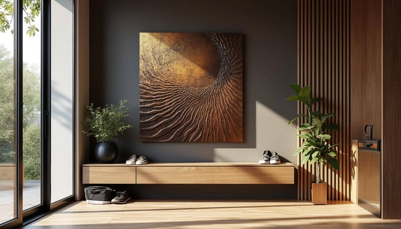 Comment bien placer une sculpture murale dans une entrée accueillante