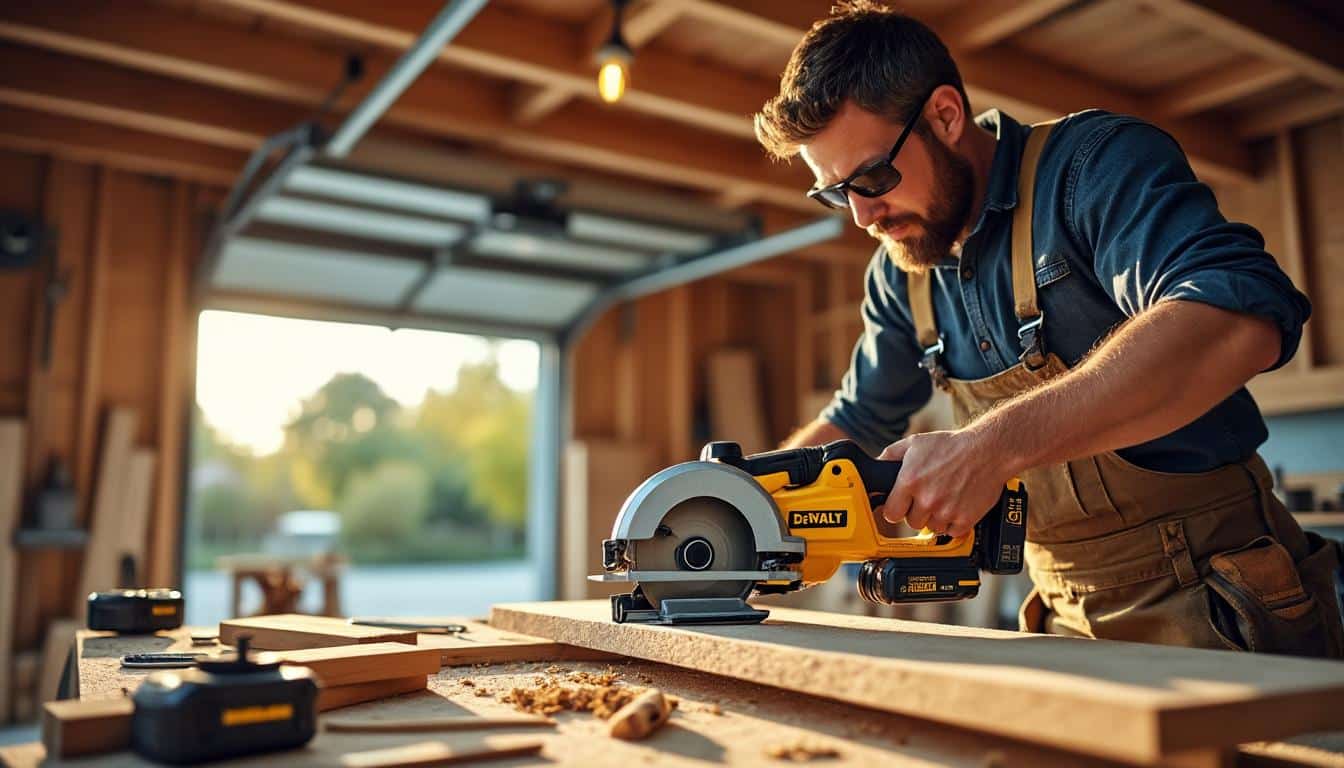 Illustration: Pourquoi opter pour une scie circulaire 18V DeWalt pour vos projets à domicile ou sur chantier ?