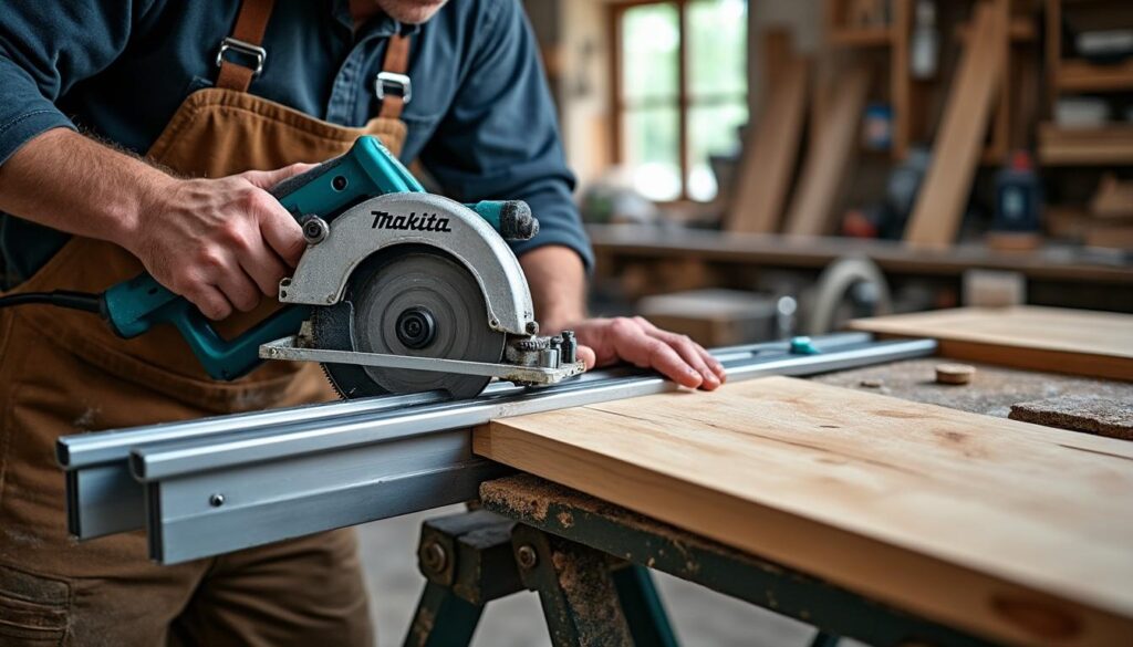 Scie circulaire rail Makita : précision et sécurité garanties