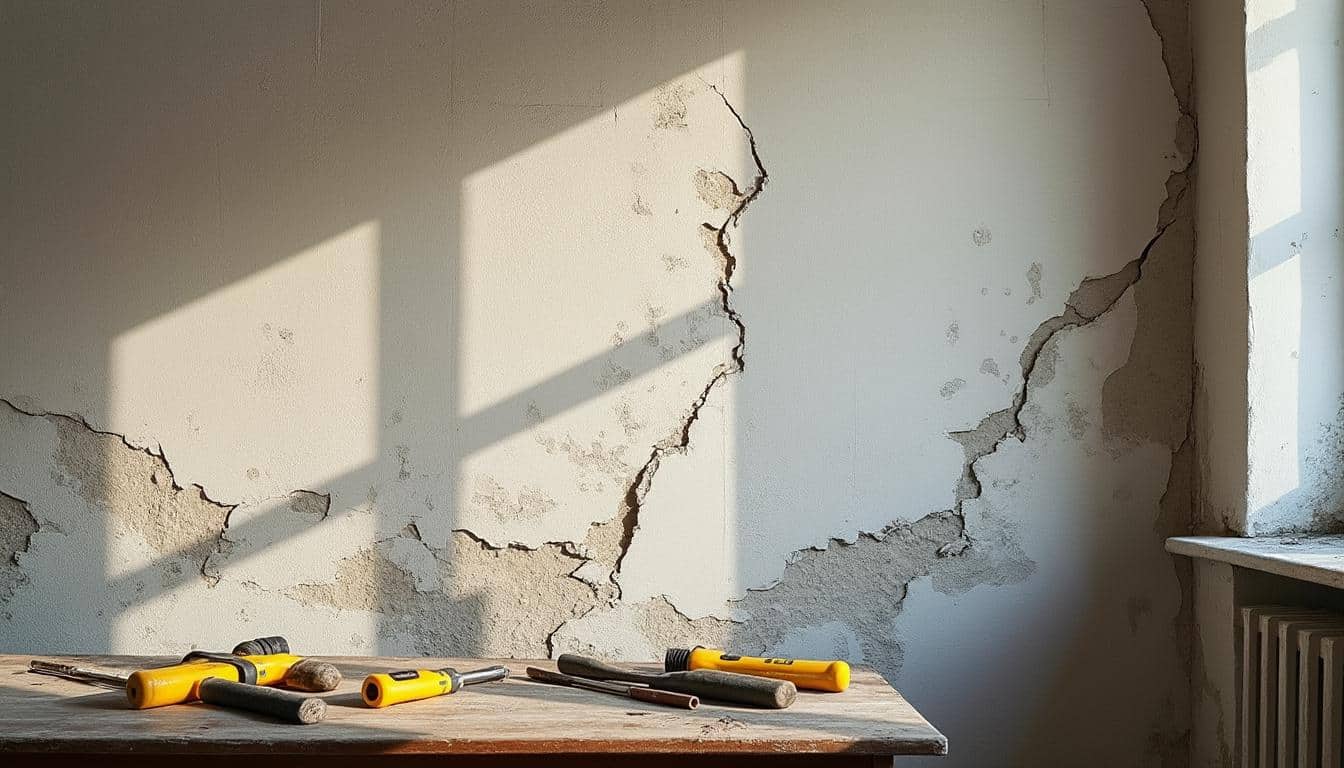 Illustration: Comprendre les fissures : causes, types et gravité des défauts sur les murs intérieurs