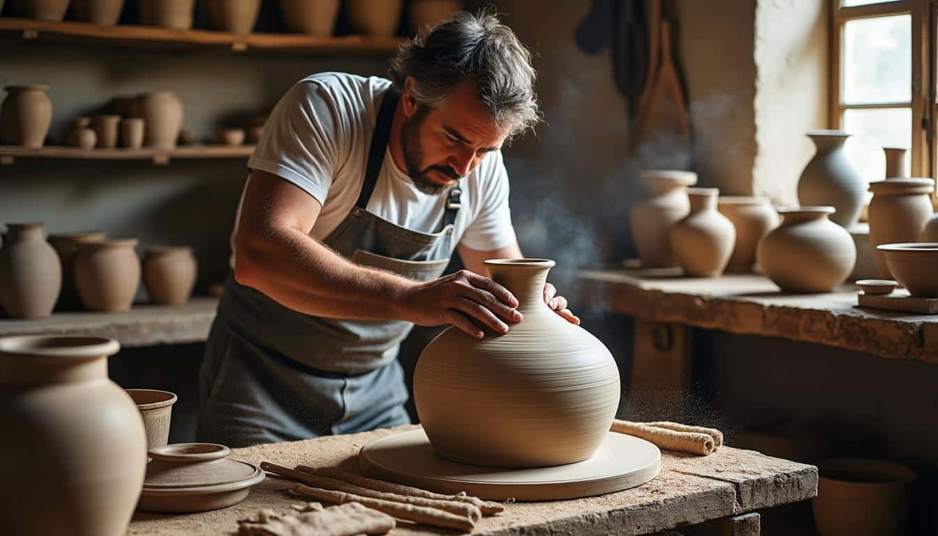 Illustration: Les matériaux et la fabrication artisanale des jarres en terre cuite