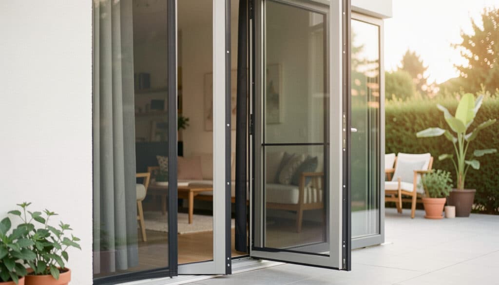 Moustiquaire aimantée pour porte-fenêtre sans perçage